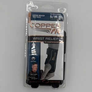 Copper Fit Black Wrist Relief Brace
